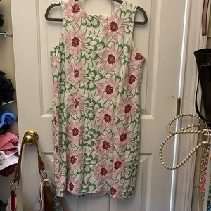 Talbots Sleeveless Embroidered Dress 14P